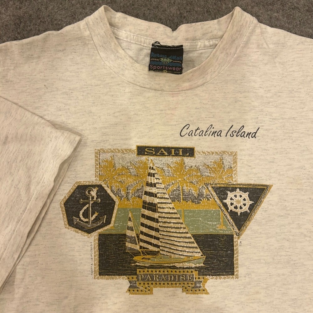Vintage Robert‎ Allan Sportswear Catalina Island Single Stitch T Shirt Adult 2XL
